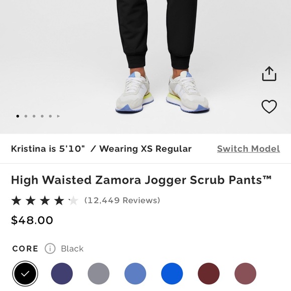 Women’s Figs High Waisted Zamora Jogger Scrubs - Picture 2 of 2